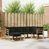 Set vanjskih sofa s jastukom 6 pcs Bijela i crna
