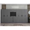 Hanah Home Garderober Minar Kale-7831, 405x210x52 cm, Antracit