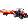 Kmetijski traktor Bburago 10 cm Messey Ferguson 8740S s prikolico za bale