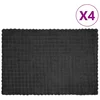 Protuklizna deka od umjetnog zečjeg krzna Olite 4 pcs Tamnosiva