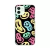 TELEMPIRE Silikonska maska za telefon iPhone 12 6.1 Black Color Smiles šarena