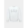 GAP Majica HERITAGE svetlo siva/bela