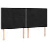 Uzglavlje crno 200x5x118/128 cm baršunasto