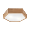Plafonska svetiljka OAK HEX 2xE27/60W/230V, prečnik 43 cm, hrast