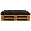Jastuk za palete crni 120 x 80 x 12 cm od tkanine