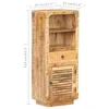 vidaXL Visoka omarica 45x32x110 cm robusten mangov les