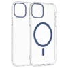 Transparent Color Ring MagSafe maska za iPhone 15 Pro – Plava