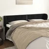 Vidaxl Vzglavje z ušesi črn 203x23x78/88 cm žamet