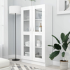 VIDAXL vitrina (82.5x30.5x150cm, iverna plošča), bela