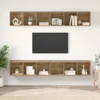 Set TV komoda Zidne 4 pcs Umjetnički hrast 37 x 37 x 107 cm