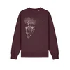 Life-Tree Majica Organic Fairwear Sweater Unisex Red Brown Maple Island kostanj rjava