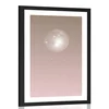 Plakat s paspartujem mesec v nežnih tonih - 20x30 no frame