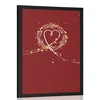 Plakat edinstveno srce z ljudskim motivom - 60x90 black