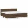 Vidaxl Box spring postelja z vzmetnico temno rjav 200x200 cm blago