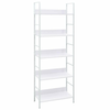 Police za knjige s 5 razina crne 60 x 27,6 x 158,5 cm drvene