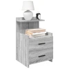 Noćni ormarići 2 kom s 2 ladice sivi Sonoma 40x36,5x62 cm