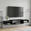 TV ormar za montažu na zid Zidna montaža Crni hrast