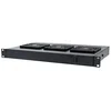 Intellinet 3-Fan Ventilation Unit for 19 Racks, 1U, Black (with Euro 2-pin plug)