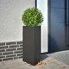 Vrtna sadilica crna trokutasta 40x34,5x75 cm čelična