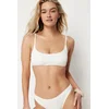 Trendyol Ecru Strapless Textured Bikini Top