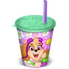 Tačke na patrulji: Joy plastični kozarec - 285 ml, s slamico, rožnat
