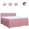 vidaXL vidaXL Box spring postelja z vzmetnico roza 200x200 cm žamet, (21307113)