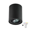 Zuma Line 20038-BK-N - LED RGBW prigušiva ugradna lampa RONDOO 1xGU10/6W/230V crna+daljinski upravljač