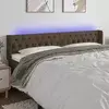 LED uzglavlje tamnosmeđe 203x16x78/88 cm od tkanine