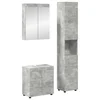 Vidaxl Komplet pohištva za kopalnico TULUM 3 pcs Betonsko siva