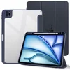 Ovitek za iPad Air 11 M2 2024/iPad Pro 11 – Prozoren Zadnji Pokrov z Držalom za Pisalo, Temno Moder