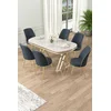 Hanah Home Set Trpezarijski sto i 6 stolica Lai, Antracit-beli