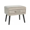 Nočna omarica Berwyn 301 (Beige) Beige, 46x50x35cm, Eko usnje