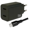 REDLINE Punjač sa USB-C kablom, 2 x USB-C, brzi, 35W, GaN - PQ351CC+CC1.2M60W