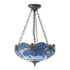 Endon 64075 - Luster na lancu Tiffany DRAGONFLY 3xE27/60W/230V prečnik 41 cm