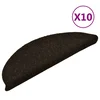Vidaxl Preproge za stopnice samolepilne 10 kosov 56x17x3 cm temno rjave polkrožne