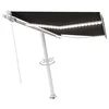 Tenda na ručno uvlačenje s LED svjetlima 350 x 250 cm antracit
