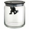 Kuhinjski kozarec za shranjevanje GIANNI, 750 ml, črn pokrov, Alessi
