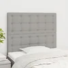Uzglavlje svijetlosivo 90x5x118/128 cm tkanina