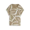 TOM TAILOR Majica  oliva / off-bela