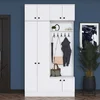 Hanah Home Ormar za hodnik EA145 - 3841, 119,6x226,4x37,5 cm, Beli