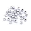 Kovinske lesene kroglice O10 mm - srebrne (20 g)