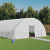 Staklenik s čeličnim okvirom bijeli 48 m2 8 x 6 x 2,85 m