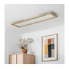 Brilagi - LED prigušiva svetiljka SLIMFRAME WOOD LED/58W/230V 124x34 cm + daljinski upravljač