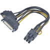 Akasa adapter SATA/PCI-Express Akasa, 2 x vtič SATA/6-polni vtič PCI-E, črno-rumen, 0,15 m
