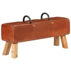 Vidaxl vidaXL Gimnastična klop, rjava, 110 cm, pravo usnje