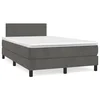 Krevet box spring s madracem tamnosivi 120 x 190 cm baršun