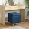 vidaXL Shranjevalna tabureta z blazino Modra 40 x 40 x 45 cm blago