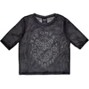 Bad Omens Moth Skull Charcoal Grey S Ženske Majica