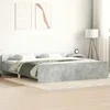Okvir kreveta s uzglavljem i podnožjem boja betona 160x200 cm