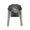 Ed Hardy Majica Hellcat temno siva